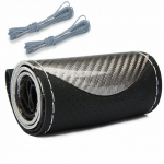 Auto Sportrool Roolikarbonki Kate DIY K&auml;sitsi &Otilde;mblemine PU Nahast Kaitsja Punutud Kate