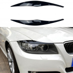 BMW 3. seeria E90 E91 2005-2011 2tk jaoks auto esitulede lamp Kulmude silmalau trimmikate, l&auml;ikiv must/s&uuml;sinikkiust esitulede dekoratsioon must
