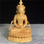 K&auml;sitsi valmistatud budistlik pukspuu roheline/valge Tara Buddha nikerdus kogub rikkust k&auml;eosad maskott kaunistab k&auml;sit&ouml;&ouml;d240825