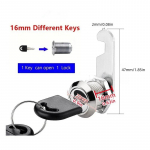 Ohutu tsingisulamist lukk v&otilde;tmega postkasti lukuga kaameralukk kodum&ouml;&ouml;bel kapi sahtli lukustussilindrite komplekt/lihtne paigaldada