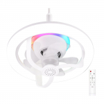 50W LED ventilaatorvalgusti puldiga E27 liikuva peaga RGB laeventilaatorlamp aroomiteraapia v&auml;rviline magamistuba h&auml;mardatavad &ouml;&ouml;valgustid