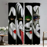 Rock-kiss K&ouml;&ouml;gikardinad 2 tk Halloweeni kaunistus S&auml;&auml;sekaitsekardinad elutuppa Kardin T&uuml;ll magamistuppa Kaamera W132xH160cmx2pcs-CL