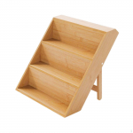 Bambusest maitseainete korraldaja, maitseainete hoiustamine, 3-korruseline, kompaktne, multifunktsionaalne k&ouml;&ouml;gikapi riiul jaoks style 1