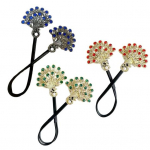 3 tk juuksekummi tegija Rhinestone Peacock Tail juukserulliga koolutaja osav kukk