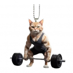 Akr&uuml;&uuml;list kassi rippuv kaunistus koos kaelapaelaga, h&otilde;lpsasti riputatav tahavaatepeegli ornament 2D dekoratiivne autotarvik hall