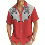 Suvemood Meeste vabaaja l&uuml;hikeste varrukatega s&auml;rgid L&auml;&auml;ne-kauboi stiilis tr&uuml;kitud meeste s&auml;rgid Hip Hop Trend Suured meeste T-s&auml;rgid S