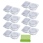 8 tk kastmekonteinerite komplekt Kahe kambriga maitseainekonteiner kaanega Kahvlid Mini plastikust suupistekonteinerid n&otilde;udepesumasinas pestav suupistekonteiner 8pcs