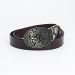 Moodne L&auml;&auml;ne teksarihm Kullatud Retro lehmapeav&ouml;&ouml; Meeste lehma nahast v&ouml;&ouml; 110cm