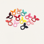 Knotted Bunny Ears Hair Bow m&auml;nguliste lainete ja lillekujundusega