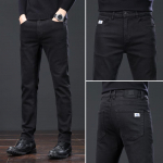 Xintang meeste mustad venivad slim sirge l&otilde;ikega teksad Size 33 (Waist 2.6 feet) 150 lbs
