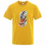 Suvemood Heavyweight Retro Meeste Inglise Kirjad 100% Puuvillane Prinditud &Uuml;markaelus Kvaliteetne Casual Fitness Street T-s&auml;rk S