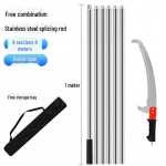 Reguleeritav roostevabast terasest mitmet&ouml;&ouml;riist: Liimimispea, Kulp, Harpuun, Teleskoopiline puuviljakorjaja, Saag aia jaoks 6m 6 Sections with Bag