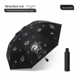 Automaatne multifilmi vihmavari naistele ja meestele &ndash; UV-kaitse, p&auml;ikese ja vihma, suur kokkupandav disain