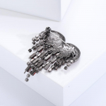 1 tk Luksuslikud ehted, mustast kivist s&uuml;damest rev&auml;&auml;ritihvt, pika l&otilde;ngaga tutipross naiste pross punane