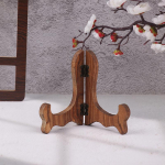 1 tk Retro puidust molbertiga taldrikuhoidja taldrik Teekoogin&otilde;ude vitriin Kokkupandav dekoratiivrest Kodu k&ouml;&ouml;gilaua kaunistused Wooden Color S