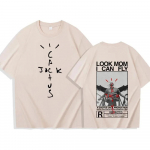 Harajuku Travis Look Ma ma oskan lennata T-s&auml;rgid Unisex Scott S&auml;rk Unisex O-kaelusega topid L&uuml;hikeste varrukatega T-s&auml;rgid M