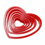 6 tk S&uuml;damekujulised K&uuml;psise Biskviidi Fondandi K&auml;sitsi Valmistatud Vormid Koogil&otilde;ikur Dekoratsioonit&ouml;&ouml;riistad Vorm Suhkrukunsti Komplekt Plastikust K&uuml;psisel&otilde;ikur Vormid Heart