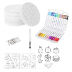 Maagiline Puhvv&auml;rvi Komplekt Vahttekstuuriga Maalimine Paberile Viltpliiatsitega Puhv Popkorni Tekstuuriga Maalimise Komplekt Ise Tee Mullijoonistuspliiatsid Kunstitarbed Lastele T&auml;iskasvanutele B