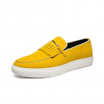 Kollased Meeste Suede Mokassiinid Vabaaja Jalan&otilde;ud Suur suurus 47 Briti stiilis H&auml;rrasmehe Nahast Jalan&otilde;ud Mehed Vintage Slip-On Vabaaja Jalan&otilde;ud Mehed 39