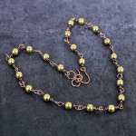Vintage Copper Look Handmade Copper Wire Wrap Jewelry Necklace 18 k8v77