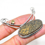 Psilomelane Dendritic 925 Sterling Silver Jewelry Pendant 2.40 s9u23