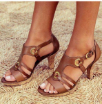 Naiste sandaalid Suvised Rooma naiste kingad k&otilde;rge kontsaga Retro Bohemia kingad Naistele Mugavad sandaalid Naiste vabaajajalatsid 39 pruun