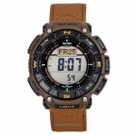 Casio Pro Trek Climber Line Digitaalne Nahkrihm P&auml;ikeseenergiaga PRG-340L-5 100M Meeste K&auml;ekell must