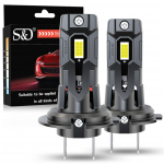 2 tk H7 LED-esitulede Canbus-pirnid Mini traadita 20000LM 50W CSP auto esitulede automaatse turboga lampidele LED-auto pistikprogrammiga udutuled 6000K valge 12V H7