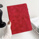 Apple iPad Pro 11 jaoks (2018) (Tuntud ka kui iPad Pro (11-tolline, esimene p&otilde;lvkond)).PU-nahast peen lillemustriga reljeefse disainiga tahvelarvuti &uuml;mbris iPad Pro 11 (2018) pruun