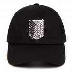 100% puuvillane aot r&uuml;gemendi isa m&uuml;ts tikandiga pesapallim&uuml;ts naistele unisex snapback must kilp Attack on Titan