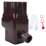 Vihmavee kogumiss&uuml;steem Lihtne paigaldamine T&otilde;hus vihmavee t&uuml;nnide suunamiskomplekt allavoolutoru jaoks pruun