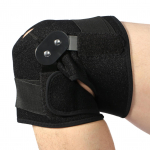 Uus Mood Reguleeritav Spordi P&otilde;lvetugi Traks Kaitsja Jala Kompressioon Varrukad (Mustad hinged)
