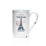 Mug vintage Paris Tour Eiffel effet &eacute;maill&eacute; Tasse r&eacute;tro