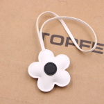 Uus MIU Kirsi&otilde;ie V&auml;ike Lillekujuline Nahast Pagasipael R&otilde;ivaaksessuaarid Sobivad Aksessuaarid Double sided stamen hanging rope flower valge