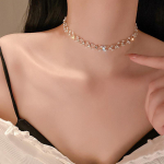Korea Choker Kaelakee Inkrusteeritud Pearl Kaelakee Naiste Ehted