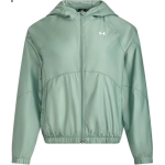 Under Armour Sportstyle FW24 Tuulejope Moodne Mugav Mitmek&uuml;lgne Kapuutsiga Jakk Naiste jakid Lubja-Roheline 1382698-348 S gray