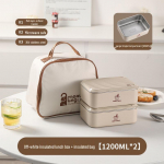 Microwaveable Stainless Steel Bento Box with Large Capacity and Fresh-Keeping Lid for Students and Office Workers