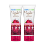 Mamaearth Beetroot Gentle Face Wash For Hydrated Pink Glow | Non-Irritant Soap-Free Skincare For All Skin Types | 100ml x 2