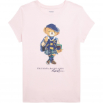 Polo Ralph Lauren T-s&auml;rk Ss25 Karu graafilise tr&uuml;kiga &Uuml;mmargune kaelus L&uuml;hikesed varrukad Laste pluusid 313961230-001 XL