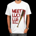 Suures suuruses The Walking Dead Negan Lucille Design Lahe suvine l&uuml;hikeste varrukatega T-s&auml;rk meestele S