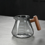 Pour over Coffeemaker Coffee Dripper 20 oz /600ml with Handle Heat Resistant Drip Pot Glass