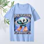 Itaalia Aju Lehm Saturn Saturnita Naljakas Lehm Meem T-s&auml;rk meeste naiste &Uuml;lisuur 100% Puuvill lahe Suvine tr&uuml;kk Unisex topid 4XL