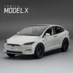 1:24 Tesla Model X Tesla Model 3 Sulamist Valatud M&auml;nguauto Mudel Heli ja Valgusega Laste M&auml;nguasi Koguja S&uuml;nnip&auml;evakingitus valge