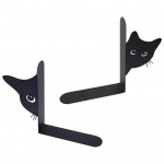 2 tk Kassi Raamatuhoidja Kapriisne 3D Kassi Disain Vastupidav Metallkonstruktsioon Raamaturiiulid Pulberv&auml;rvitud Dekoratiivsed Raamatuotsad B