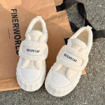 SyfIyno uued talvised naiste hingavad soojad tossud valged mustad villased kingad vabaaja jooksuplatvorm Y2K Lolita Shell kingad 35 valge