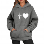 Naiste pusad Suurem&otilde;&otilde;tmelised dressipluusid, pikkade varrukatega vabaaja pullover kapuutsiga dressipluusid XXL tumehall v&auml;rv