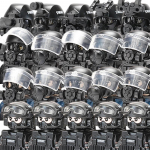 Linnapolitsei Hiina Eri&uuml;ksused Ehitusklotsid R&uuml;nnakus&otilde;dur SWAT Figuurid Gaasikaitsemask S&otilde;jalised Relvad Klotsid M&auml;nguasjad Lapsed