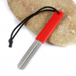 Dual Grooving Hook Sharpening Files Fishing Hook Stone(red dual grooving) punane