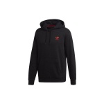 Adidas Originals Trefoil S&otilde;brap&auml;eva kaardiga kapuutsiga dressipluus, mille seljal on pokkerimuster, meestele, must FH7887 XS
