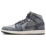 Air Jordan 1 Mid Kulunud Suitsuhall Naiste Tossud Off-Noir Sail FJ3448-001 38 gray